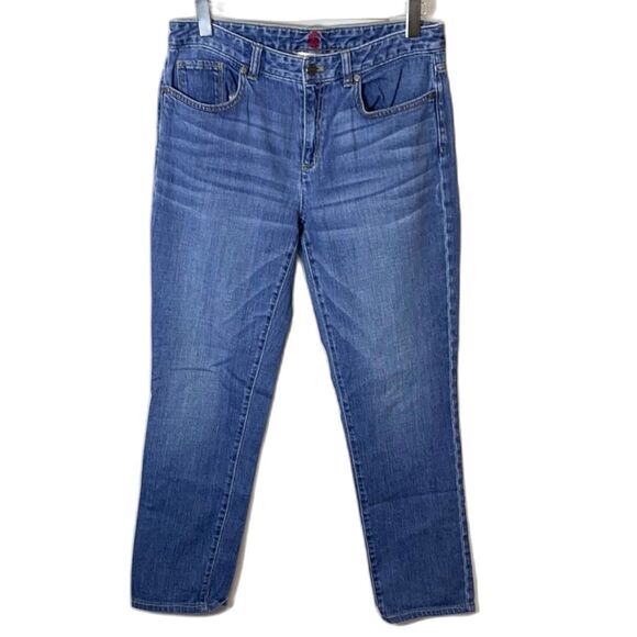 Brooks Brothers 1818 Medium Wash Blue Mid Rise Straight Leg Jeans Size 6 - Picture 2 of 13